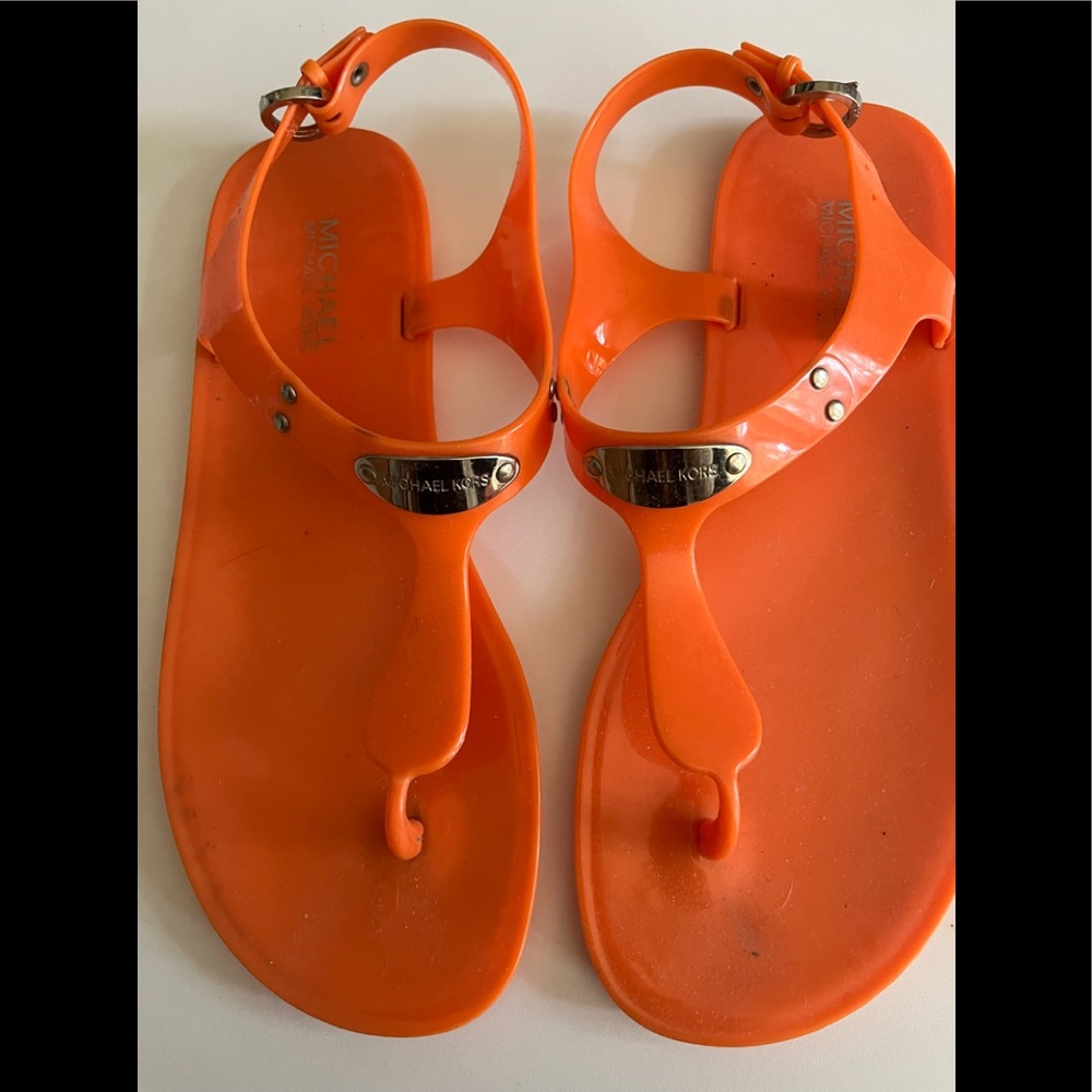 Michael Kors orange  sandals  jelly